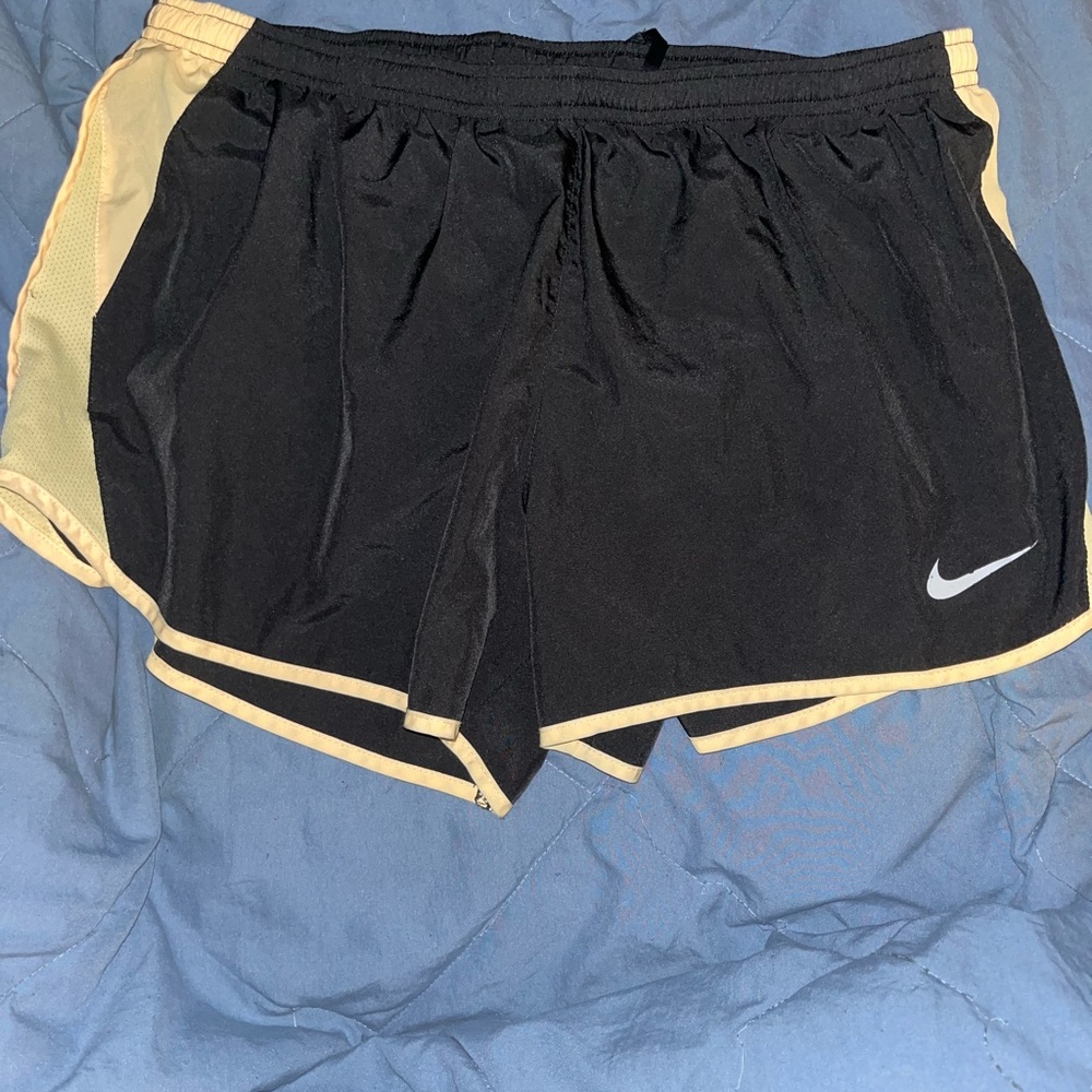 Black and Orange Nike Athletic Shorts